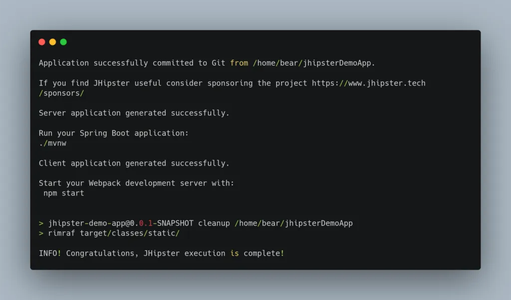 Confirmation message